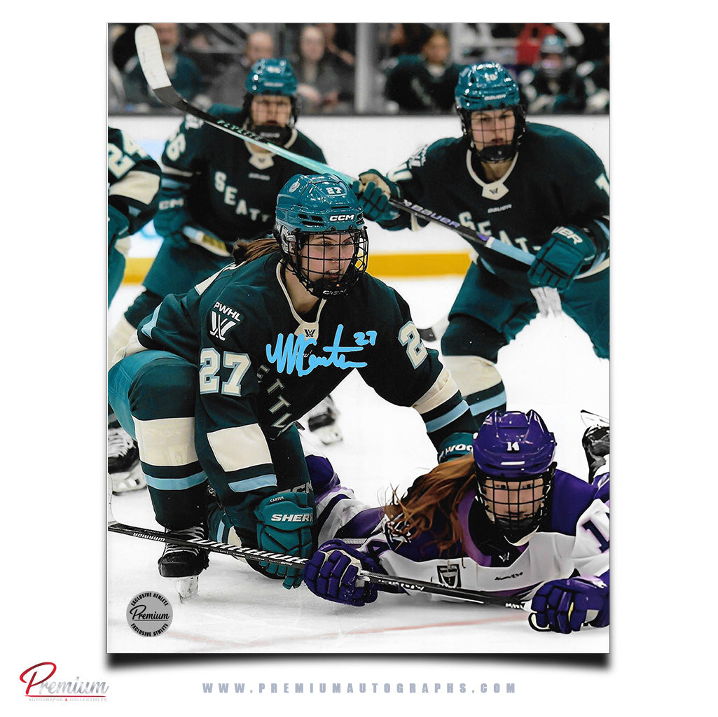 Megan Carter Seattle Torrents PWHL Autographed 8x10 Photograph Battling