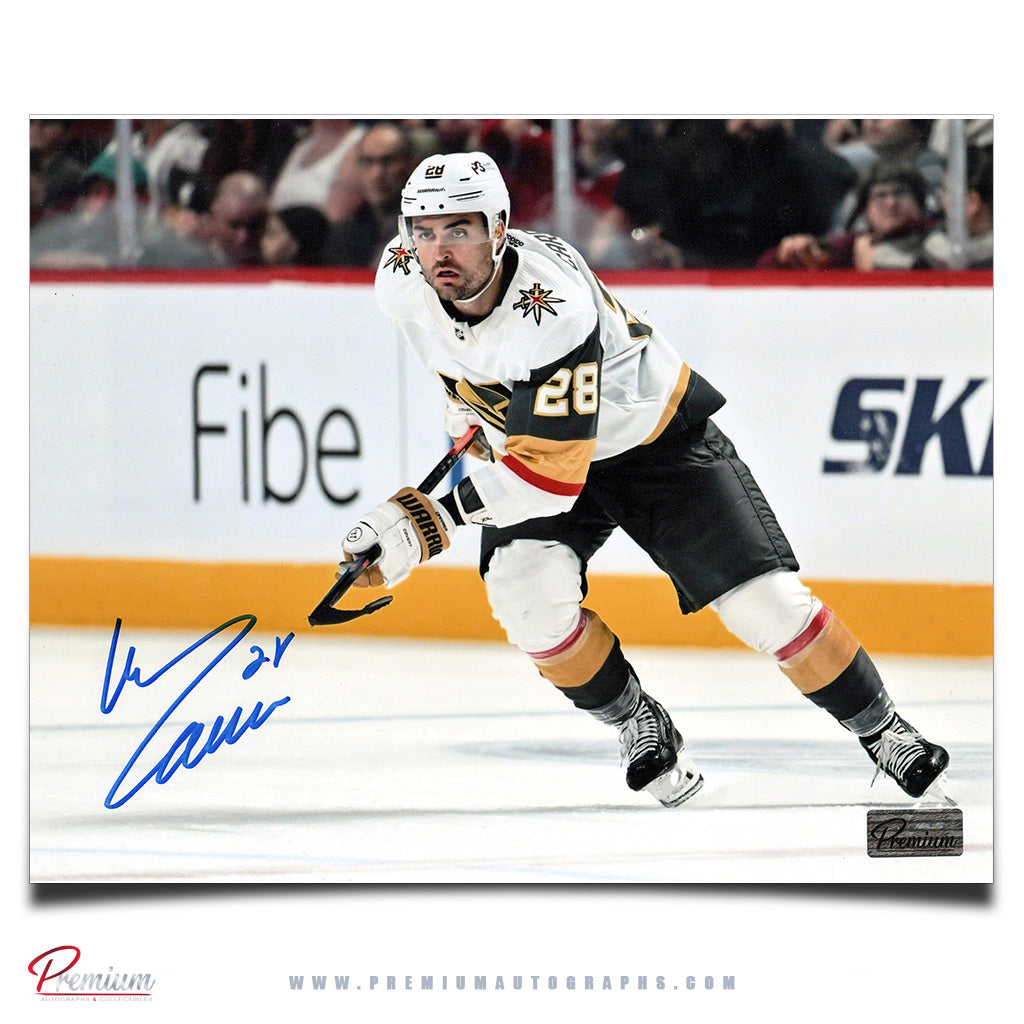 William Carrier Las Vagas Golden Knights Autographed 8x10 Photograph Intense
