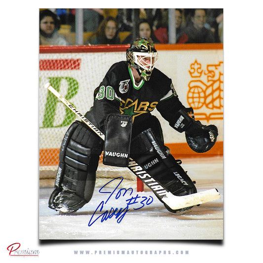 Jon Casey Dallas Stars Autographed 8x10 Photograph About to Save