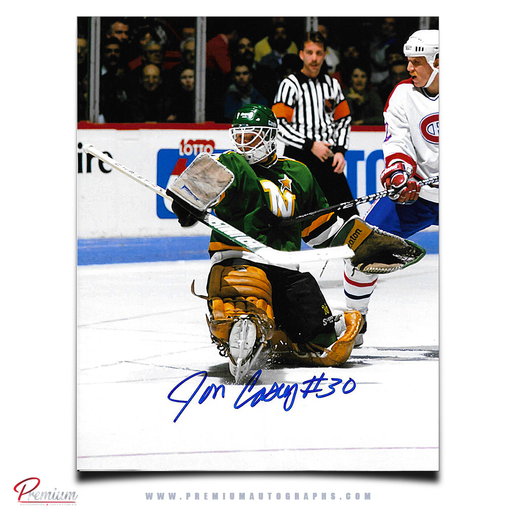 Jon Casey Minnesota North Stars Autographed 8x10 Photograph Blocker Save
