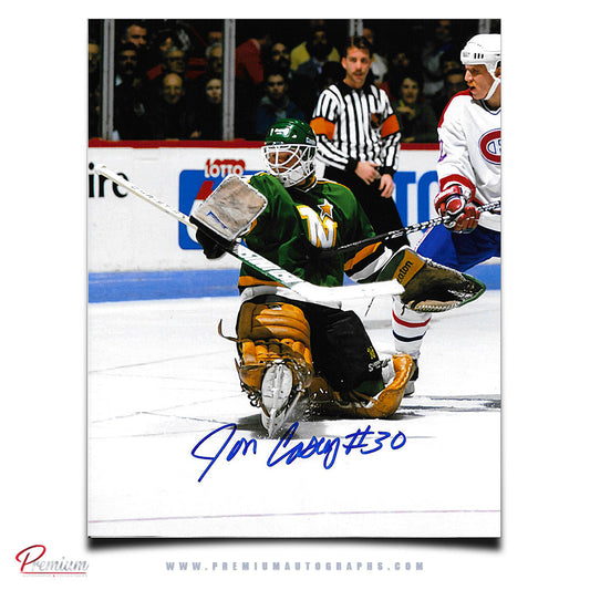 Jon Casey Minnesota North Stars Autographed 8x10 Photograph Blocker Save
