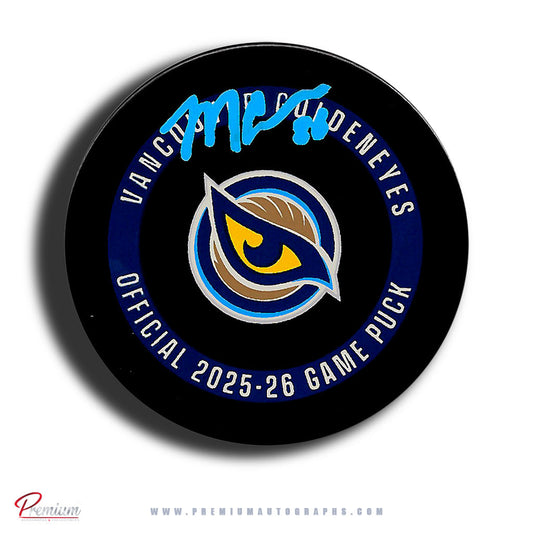 Michela Cava Vancouver Goldeneyes PWHL Autographed Official 2025-26 Game puck