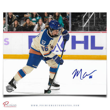 Michela Cava Vancouver Goldeneyes PWHL Autographed 8x10 Photograph Shot