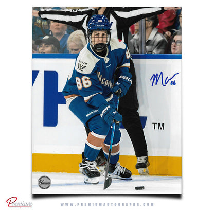Michela Cava Vancouver Goldeneyes PWHL Autographed 8x10 Photograph Offensive Zone Attack