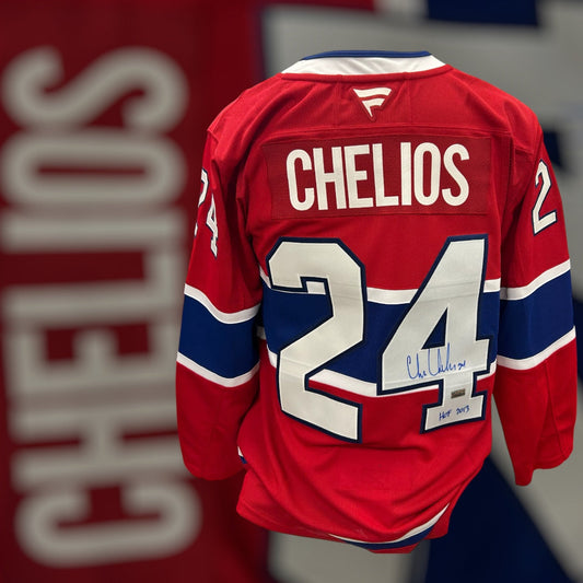Chris Chelios Montreal Canadiens Fanatics Autographed Jersey w/ HOF 2013 Inscription