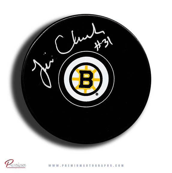 Tim Cheveldae Boston Bruins Signed Puck