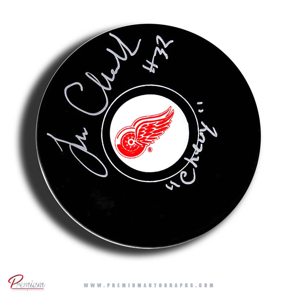 Tim Cheveldae Detroit Red Wings Signed Puck
