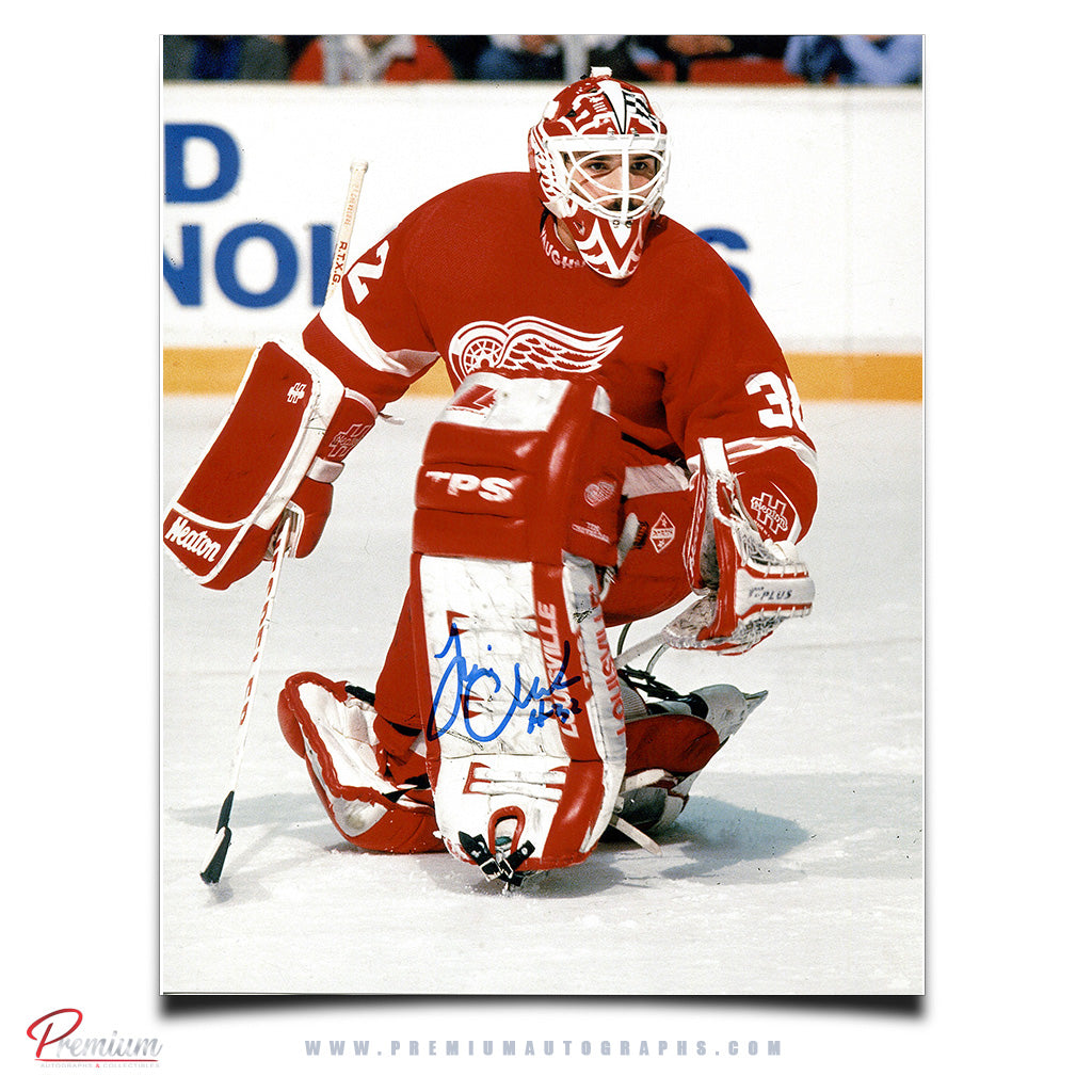 Tim Cheveldae Detroit  Red Wings Autographed 8x10 Focused