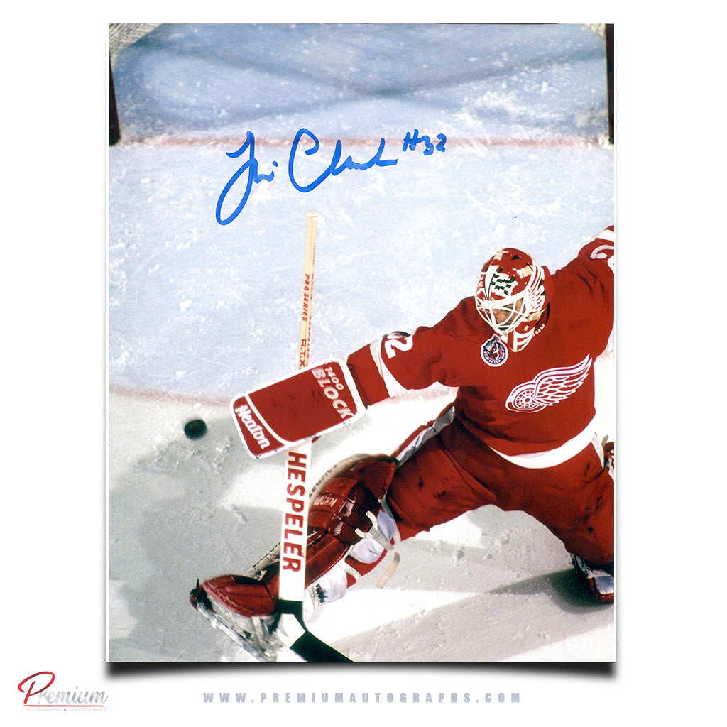 Tim Cheveldae Detroit  Red Wings Autographed 8x10 Blocker Save!
