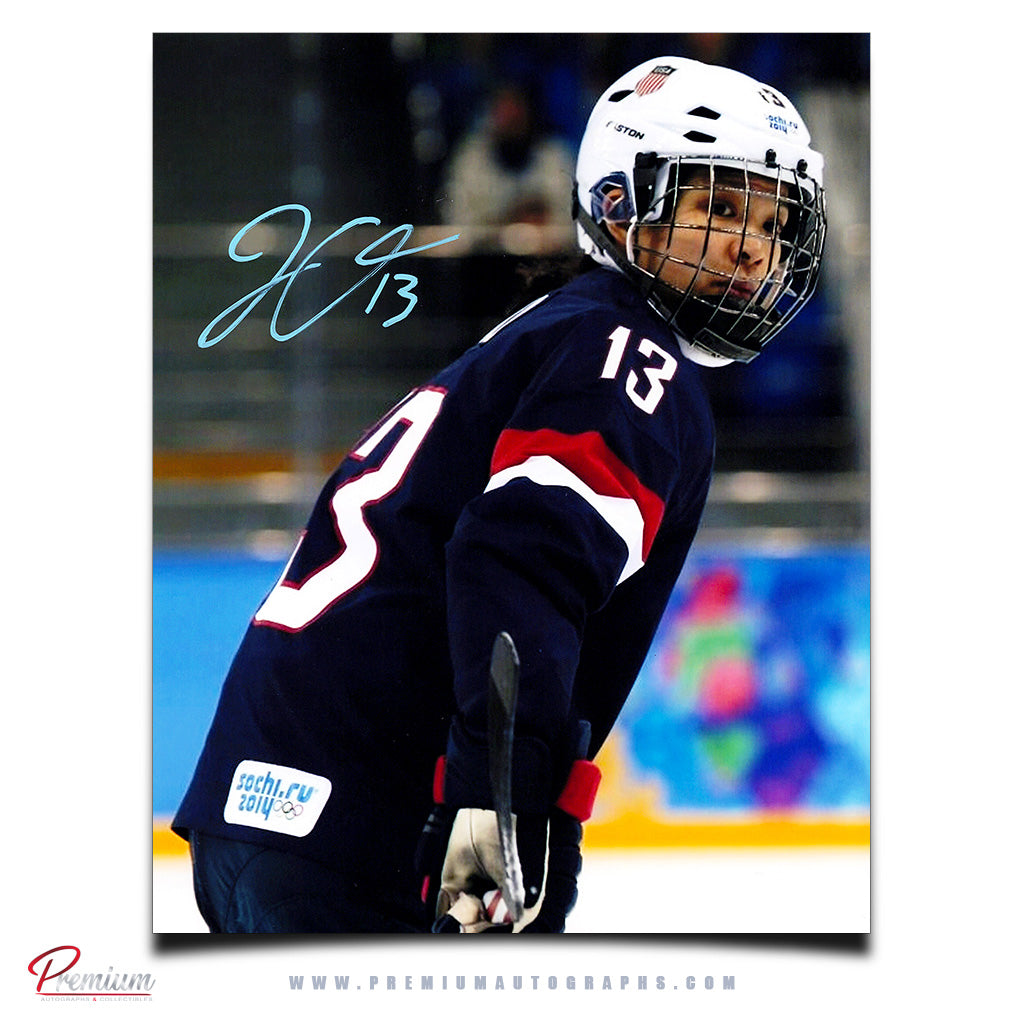 Julie Chu Team USA Autographed 8x10 Photograph Sochi 2014 Patch
