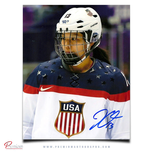 Julie Chu Team USA Autographed 8x10 Photograph Close Up