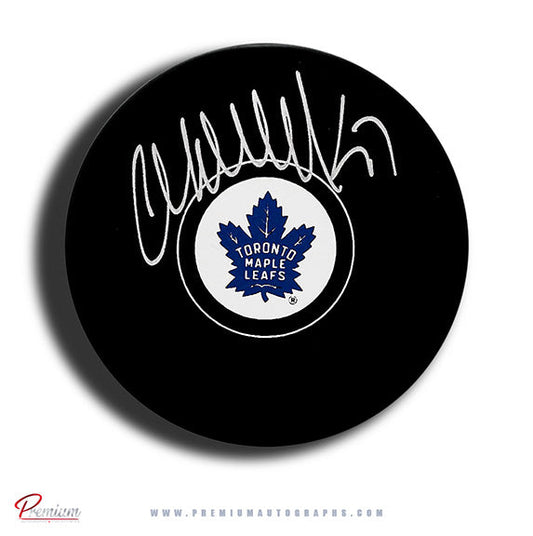 Wendel Clarke Toronto Maple Leafs Autographeded Puuck