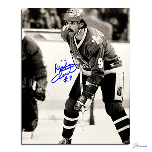 Real Cloutier Quebec Nordiques Autographed 8x10 Photograph Vs. The Maple Leafs
