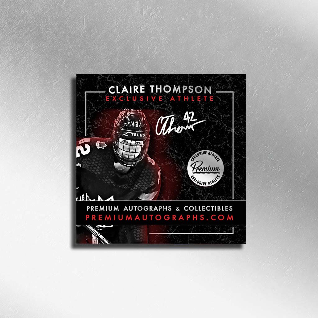 Claire Thompson Team Canada Autographed 8x10 Photograph On the Attack