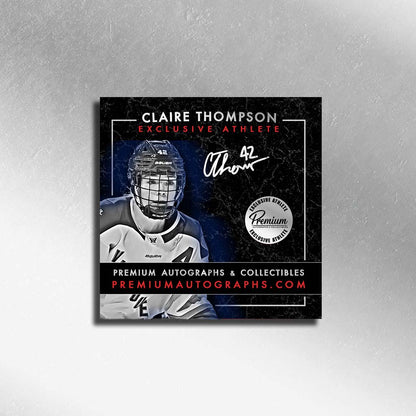 Claire Thompson Vancouver Goldeneyes PWHL Autographed 8x10 Photograph Close Up