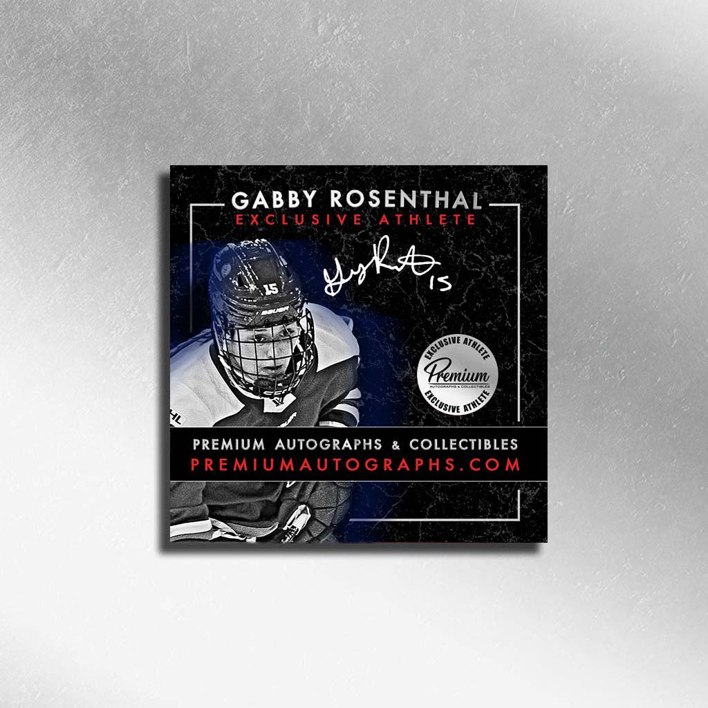 Gabby Rosenthal Vancouver Goldeneyes PWHL Autographed 8x10 Photograph Carrying the Puck