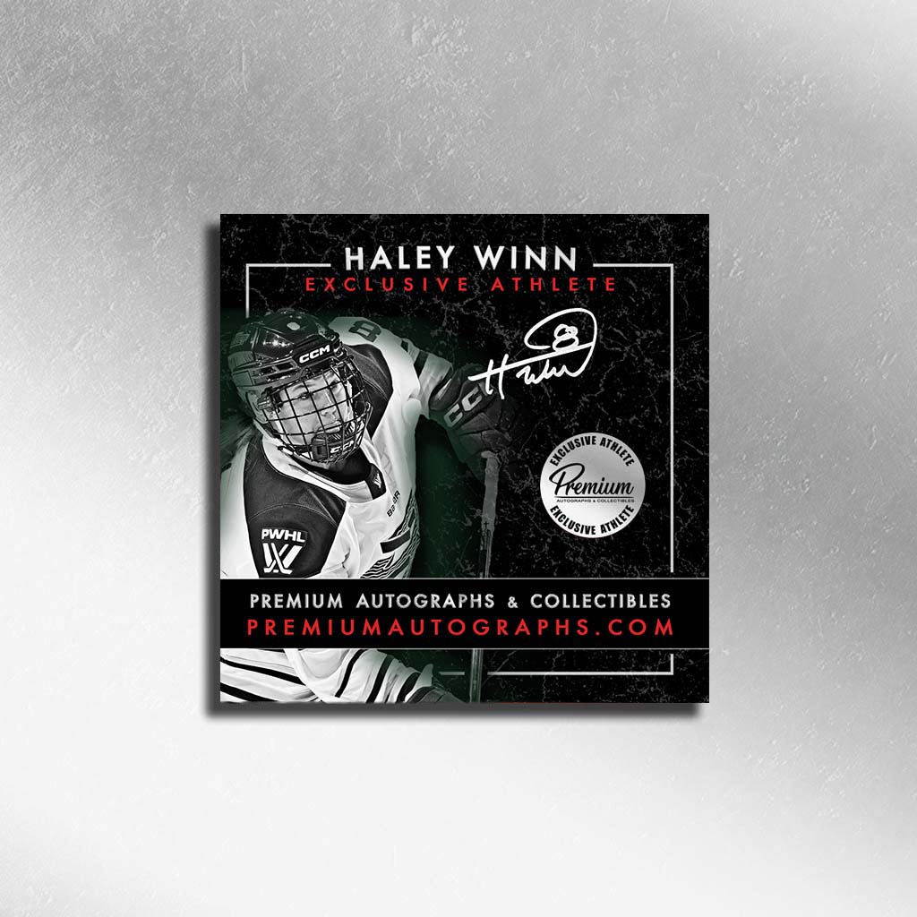 Haley Winn Boston Fleet PWHL Autographed 8x10 Photograph With the Puck