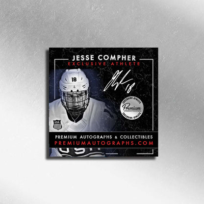 Jesse Compher Team USA Autographed Puck