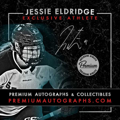 Marie-Philip Poulin & Jessie Eldrige  PWHL Dual Autographed 23-24 Upper Deck  Tim Hortons Hockey Card #93
