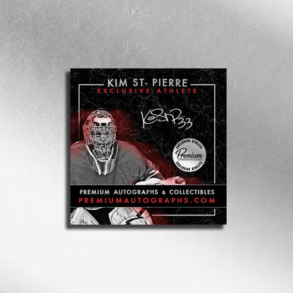 Kim St-Pierre Team Canada Signed 16x20 Photograph Closeup w/ HOF 2020 & 3x Gold Inscriptions