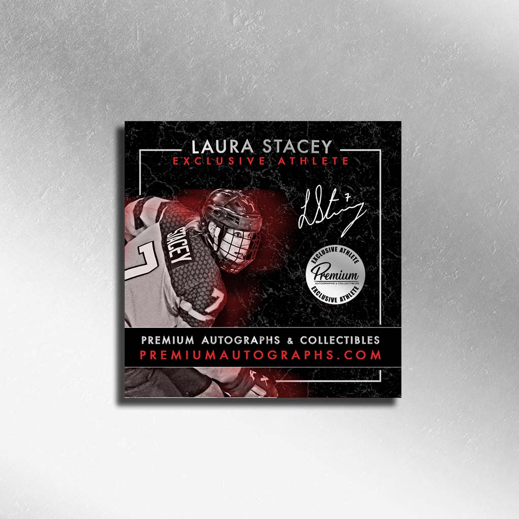 Laura Stacey Team Canada Signed 8x10 Photograph Gold Medal Celebration w/ 2022 Gold Inscription