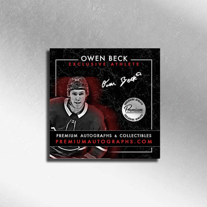 Owen Beck Montreal Canadiens Signed Puck