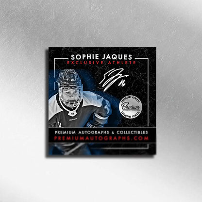 Sophie Jaques Vancouver Goldeneyes PWHL Autographed 8x10 Photograph Faceoff Ready