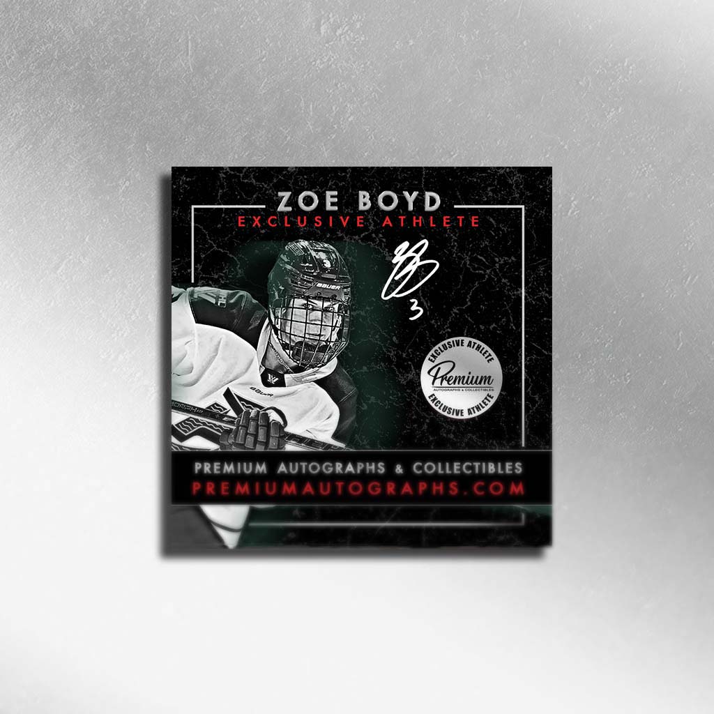 Zoe Boyd Boston Fleet PWHL Autographed 8x10 Photograph Over the Blue Line