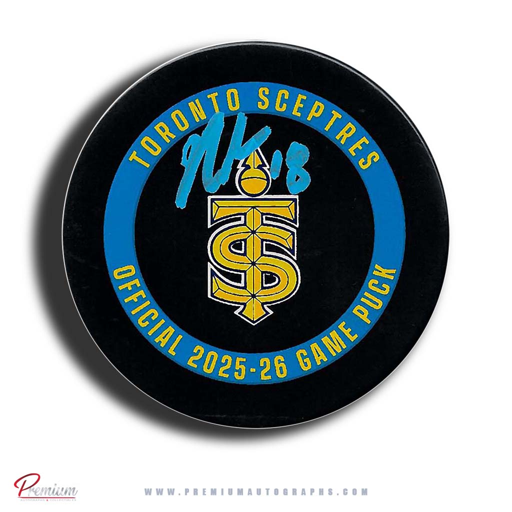 Jesse Compher Toronto Sceptres PWHL Autographed 2025-26 Official Game Puck