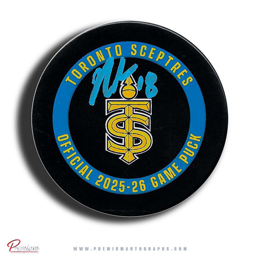 Jesse Compher Toronto Sceptres PWHL Autographed 2025-26 Official Game Puck