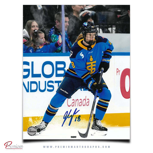 Jesse Compher Toronto Sceptres  PWHL Autographed 8x10 Photograph Puck Along the Boards