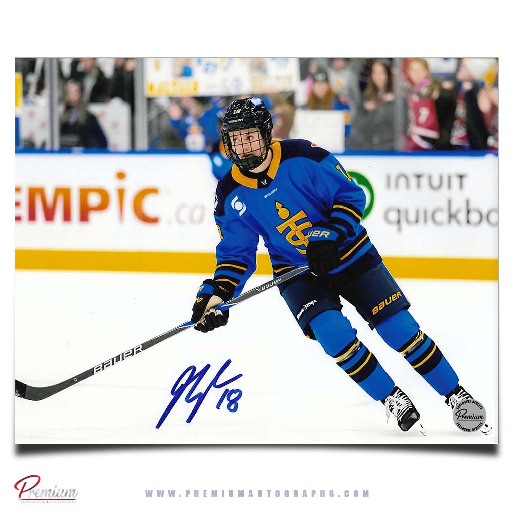 Jesse Compher Toronto Sceptres  PWHL Autographed 8x10 Photograph Skating