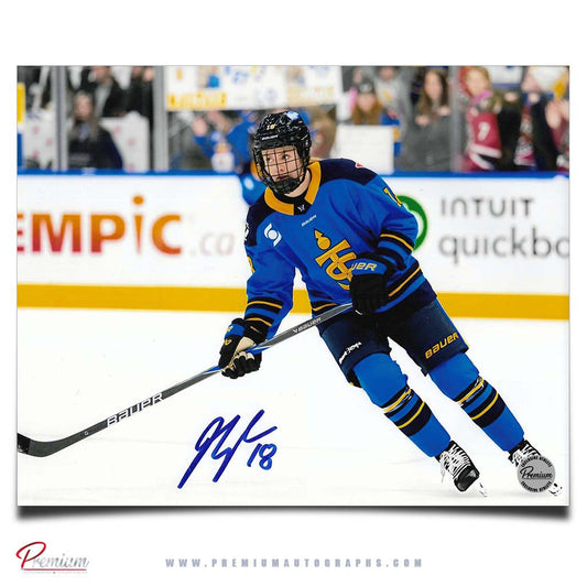 Jesse Compher Toronto Sceptres  PWHL Autographed 8x10 Photograph Skating