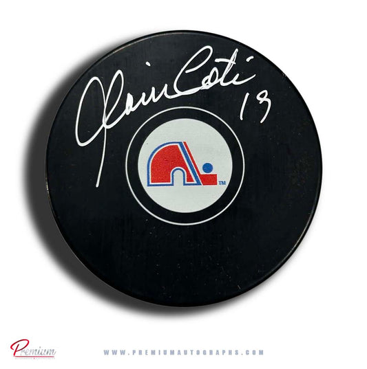 Alain Cote Quebec Nordiques Autographed Puck