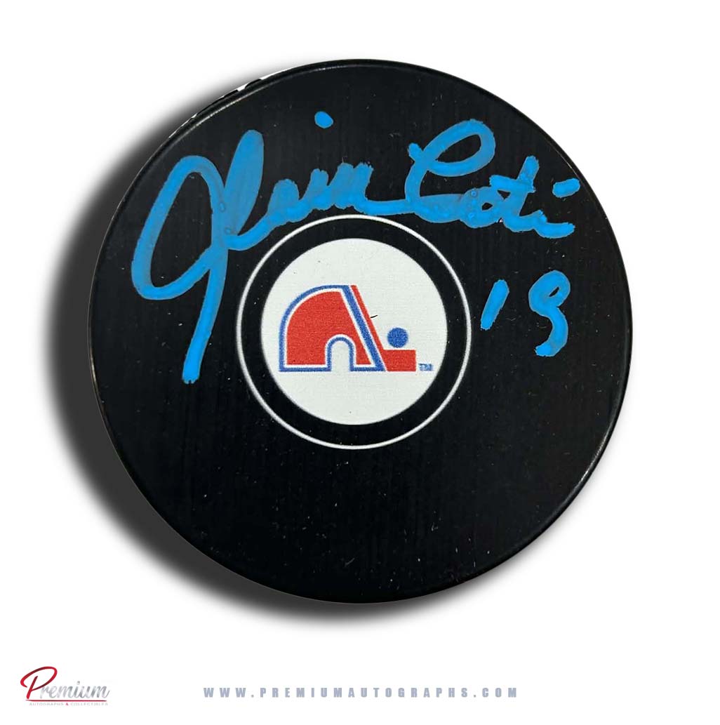 Alain Cote Quebec Nordiques Autographed Puck