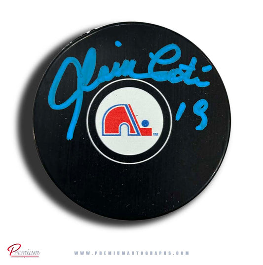 Alain Cote Quebec Nordiques Autographed Puck