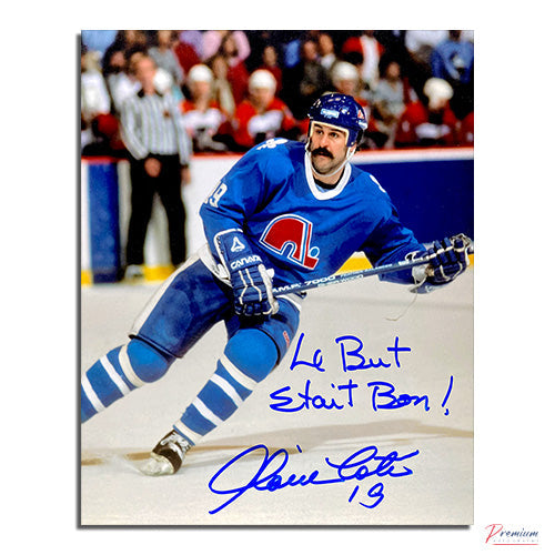 Alain Cote Quebec Nordiques Signed 8x10 Photograph Inscription