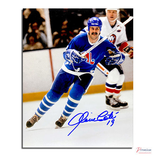 Alain Cote Quebec Nordiques Signed 8x10 Photograph Vs. Islanders