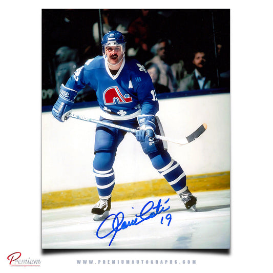 Alain Cote Quebec Nordiques Signed 8x10 Photograph Focused