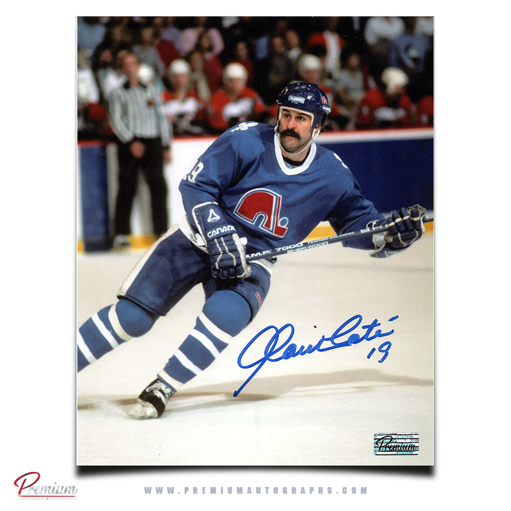 Alain Cote Quebec Nordiques Autographed 8x10 Photograph Intense