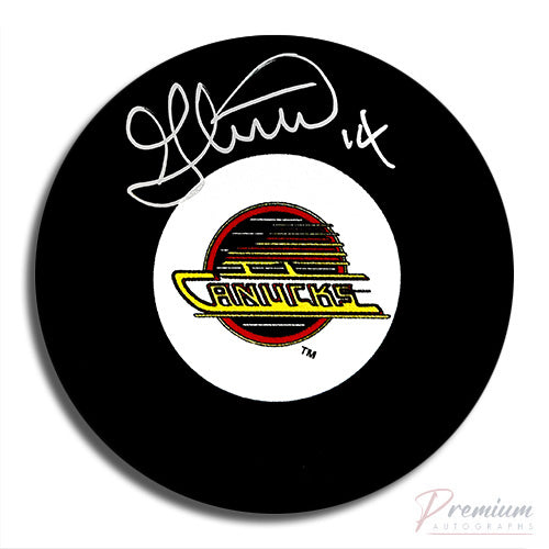 Geoff Courtnall Vancouver Canucks Signed Puck