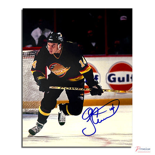 Geoff Courtnall Vancouver Canucks Signed 8x10 Photograph On the Rush