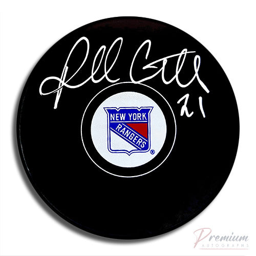 Russ Courtnall New York Rangers Signed Puck