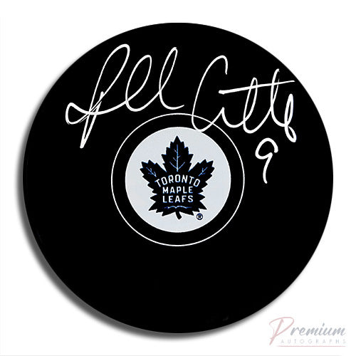 Russ Courtnall Toronto Maple Leafs Signed Puck