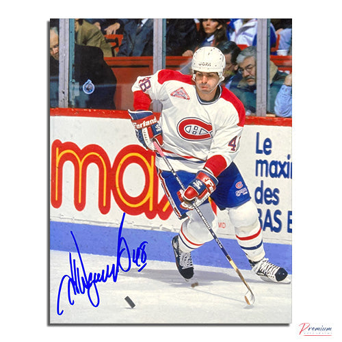 J.J. Daigneault Montreal Canadiens Signed 8x10 Photograph All the Boards