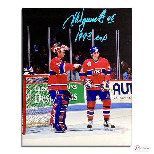 J.J. Daigneault Montreal Canadiens Signed 8x10 Photograph /w 1993 Cup Inscription