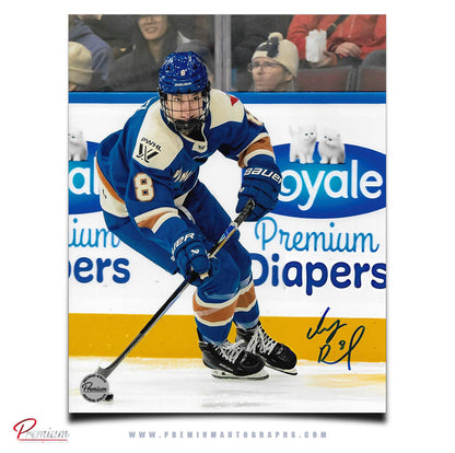 Izzy Daniel Vancouver Goldeneyes PWHL Autographed 8x10 Photograph With the Puck
