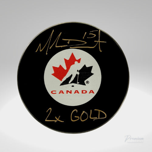 Melodie Daoust Team Canada Signed Puck w/ 2x Gold Inscription