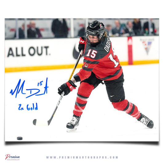 Melodie Daoust Team Canada Signed 8x10 Photograph Slap Shot w/ 2x Gold Inscription