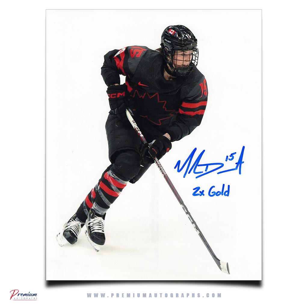 Melodie Daoust Team Canada Signed 8x10 Photograph On the Attached w/ 2x Gold Inscription